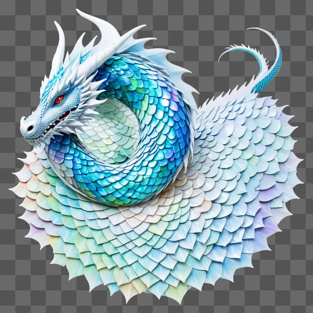 blue dragon with scales on its back