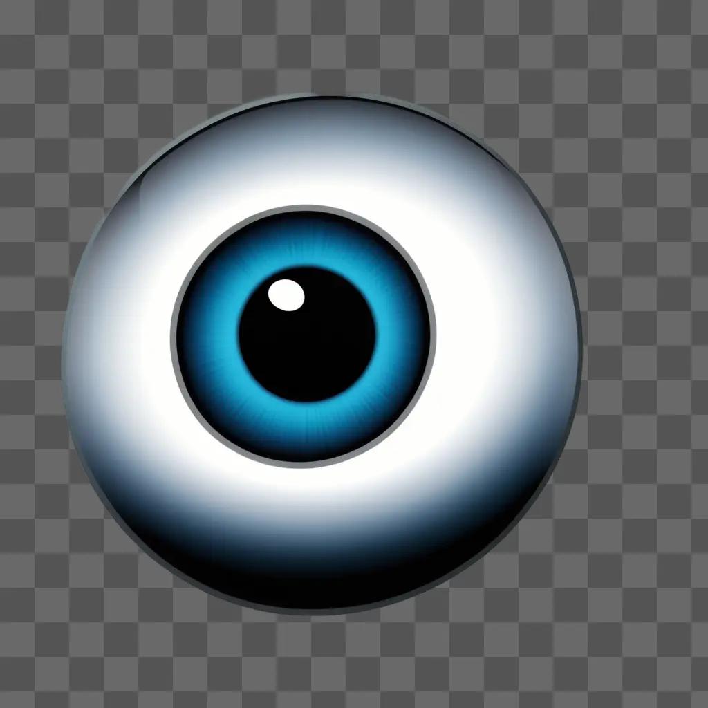 blue eyeball in a white circle