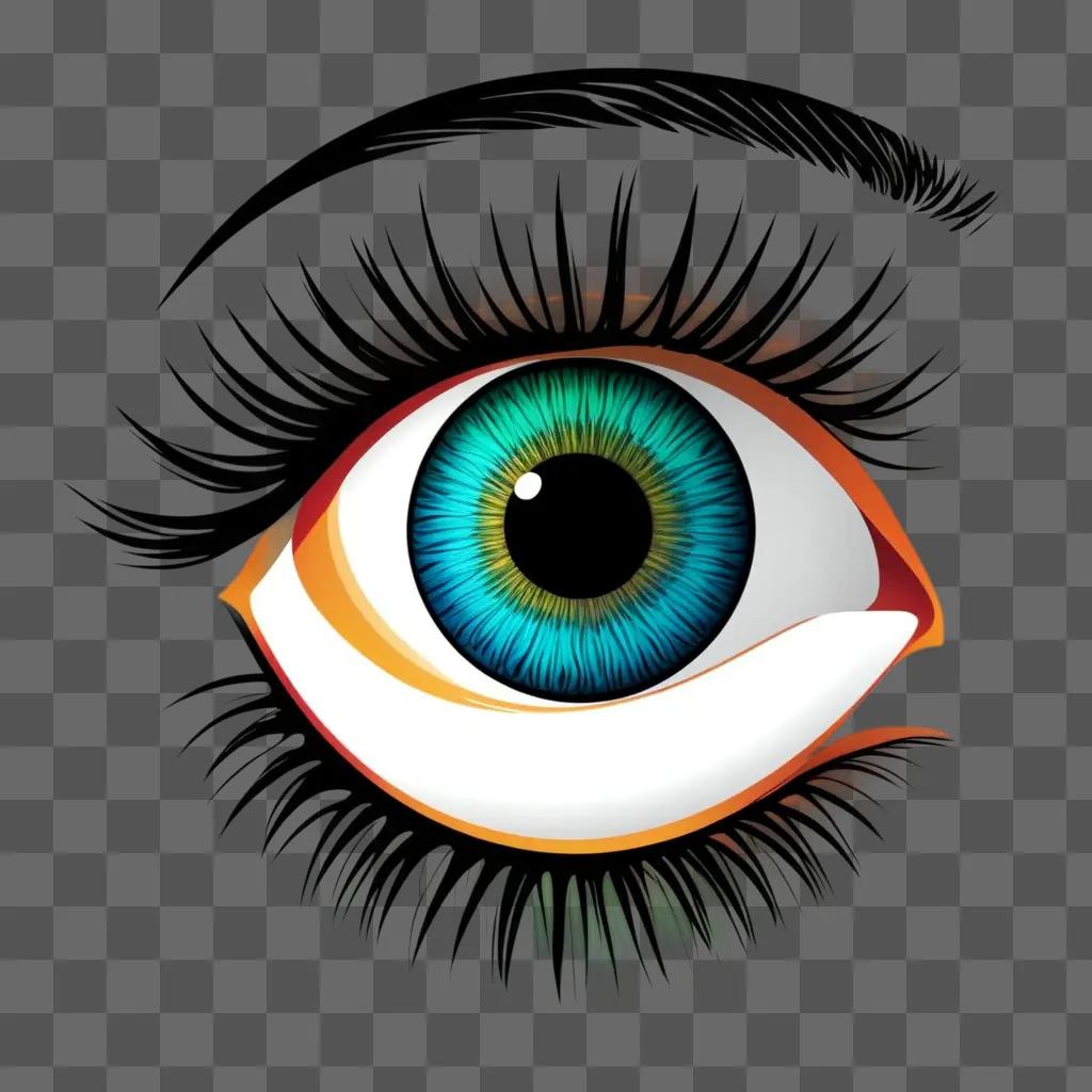 blue eyes clipart of a human eye