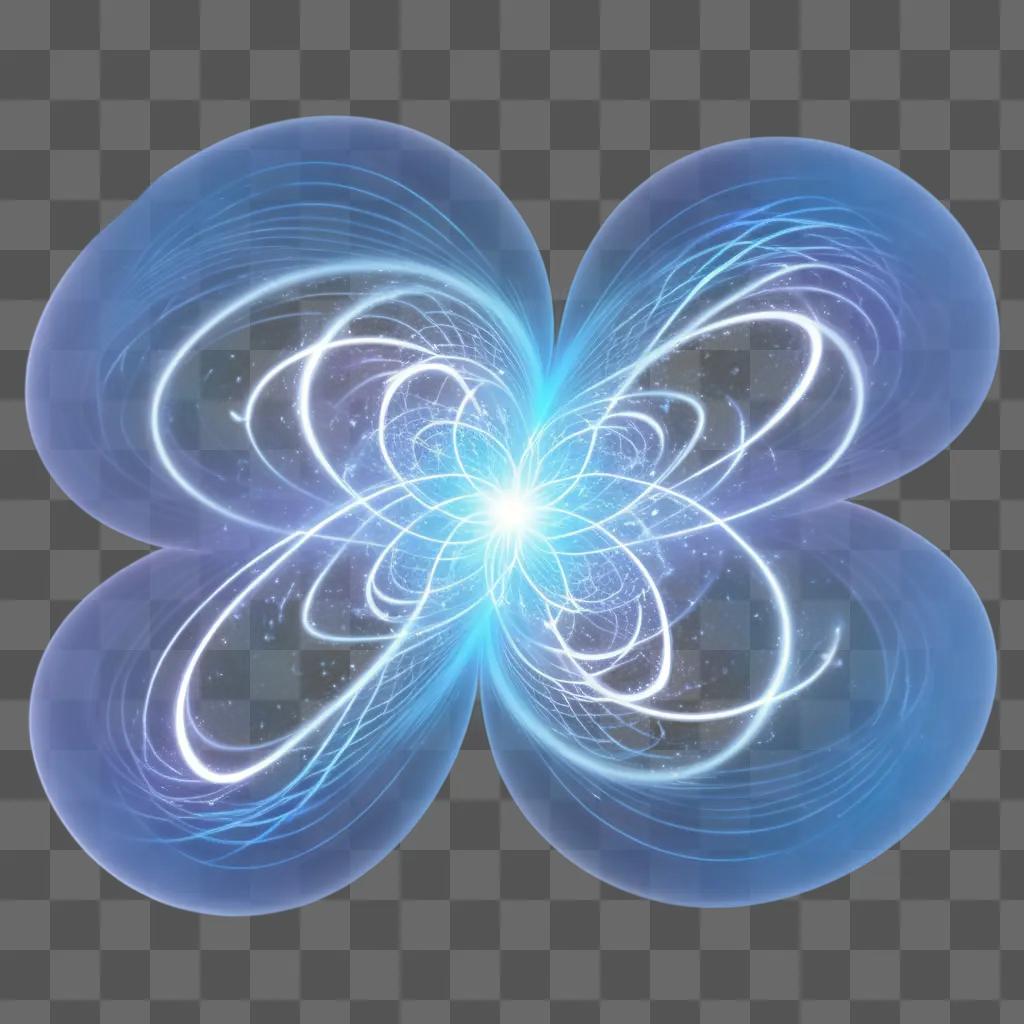 blue flower in the shape of a wave is shown