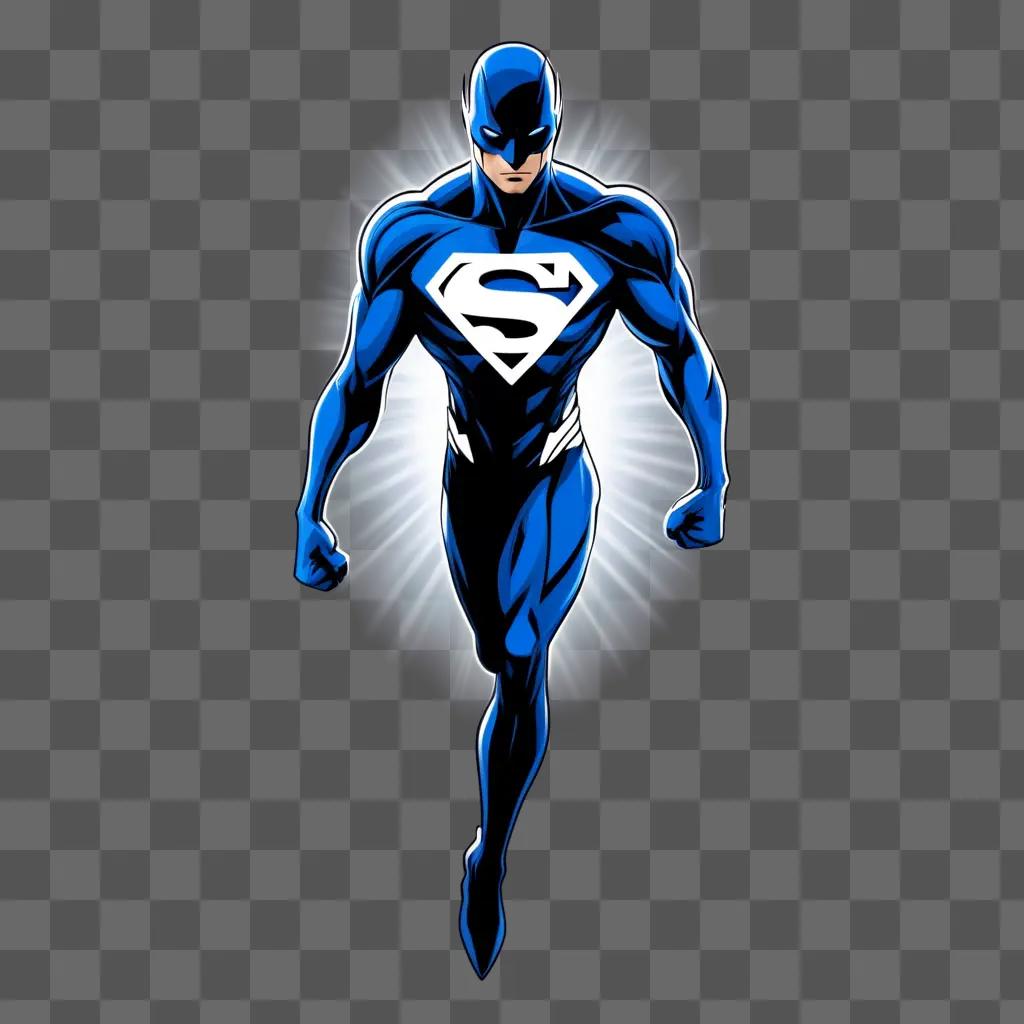 blue man with a Superman logo