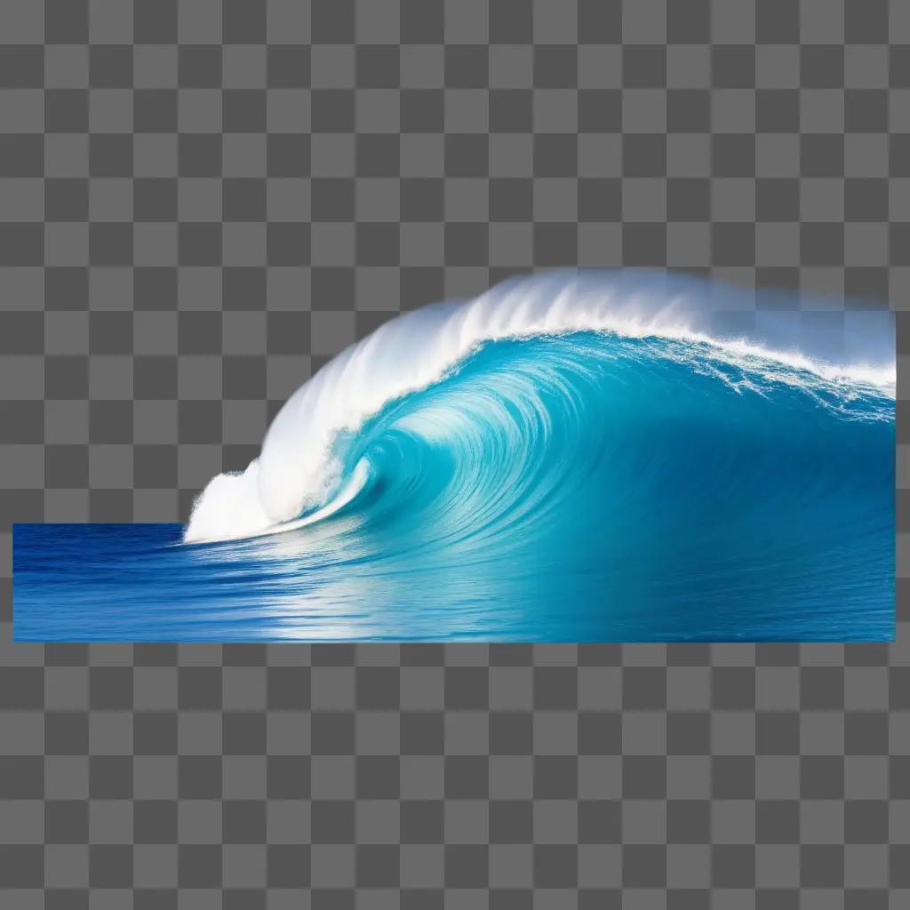 blue ocean wave pattern with white crests