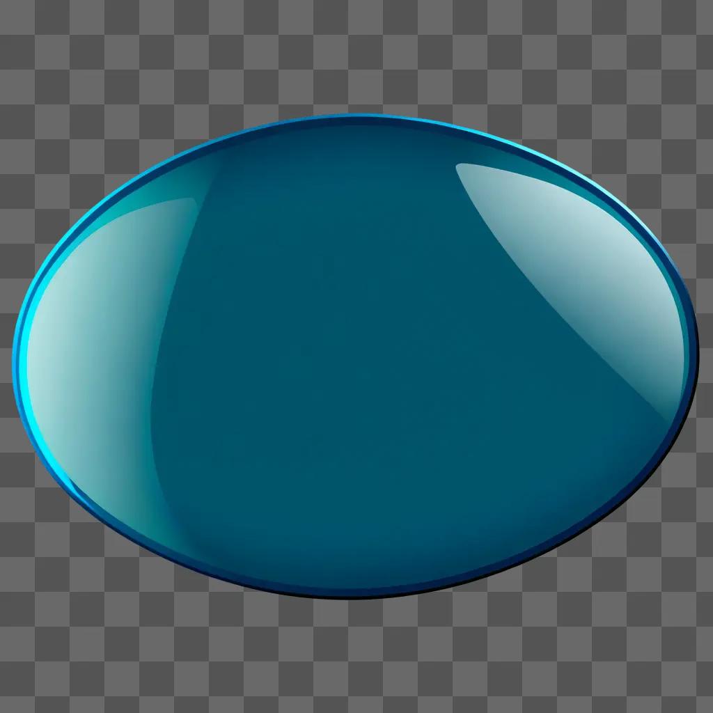 反射のある青い楕円形