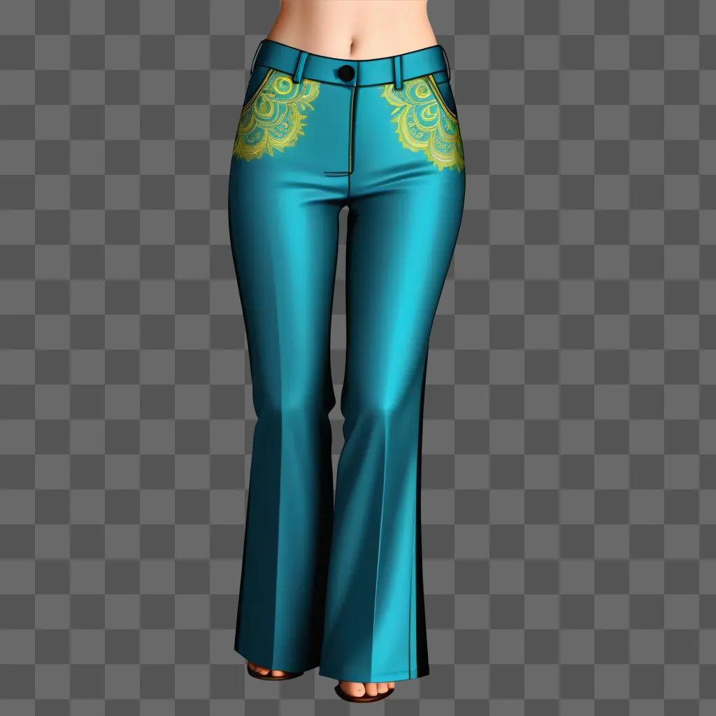 blue pants clipart of a womans legs