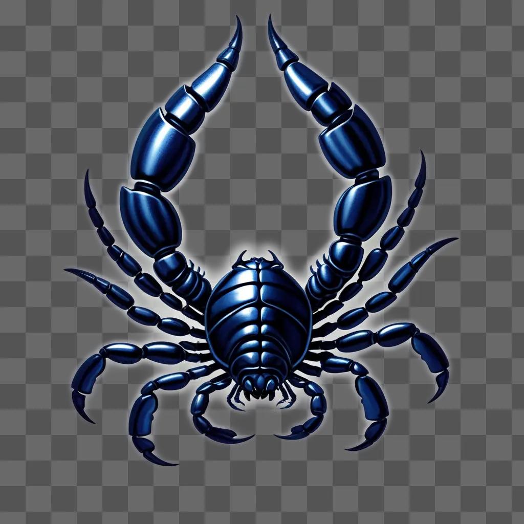 blue scorpion with sharp claws