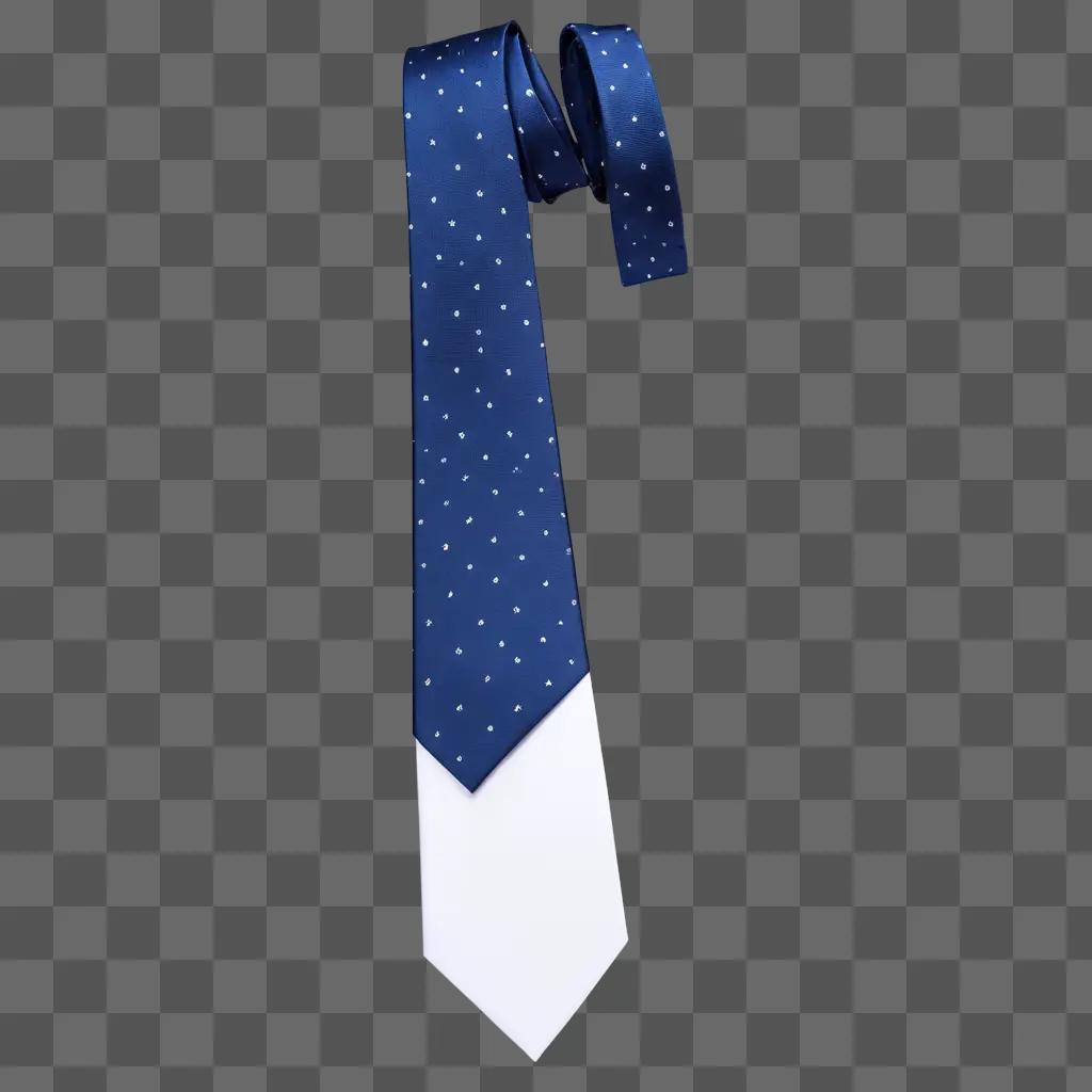 blue tie with white dots shining in the dark