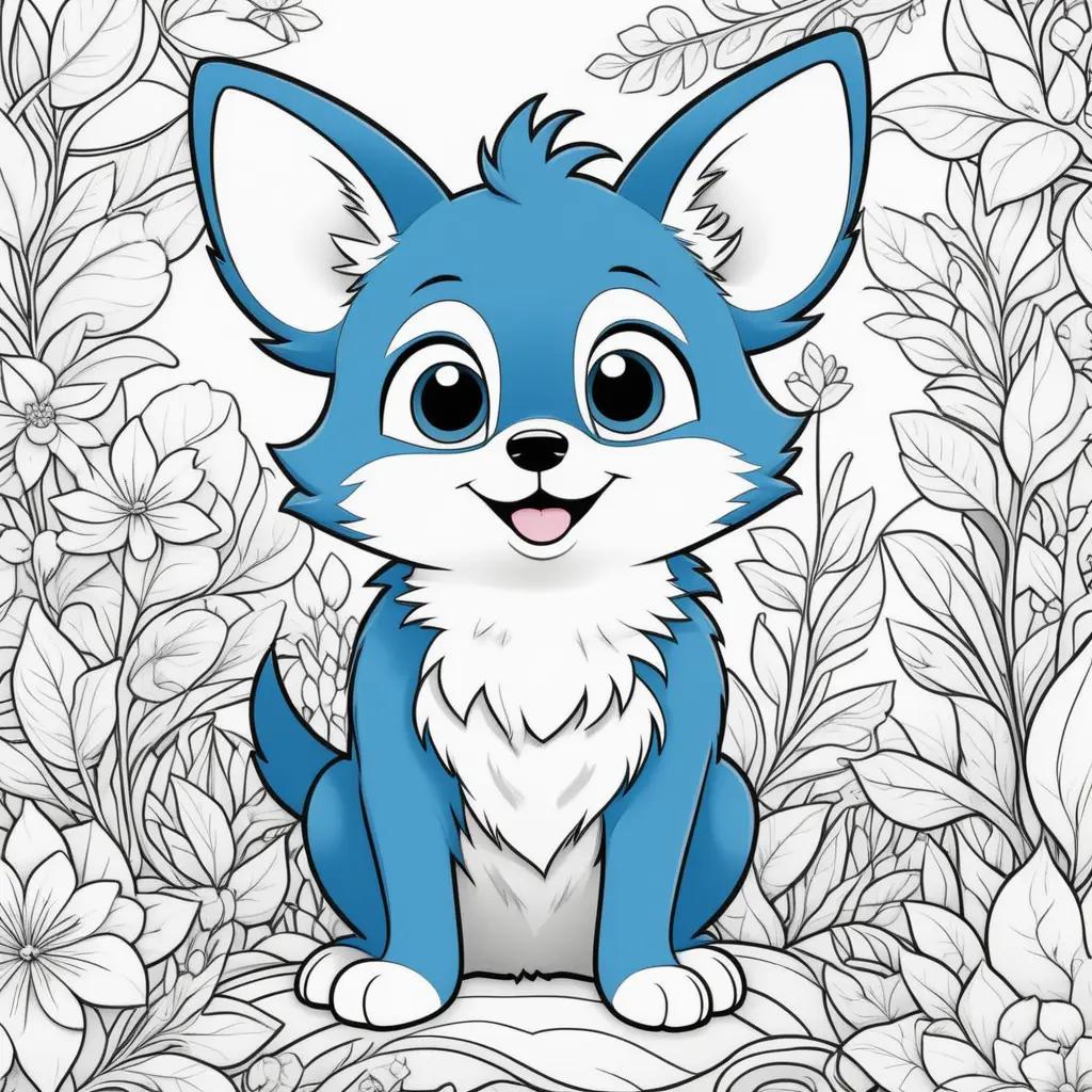 bluey coloring page featuring a cute little dog