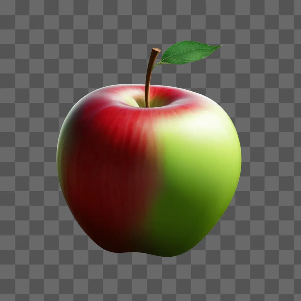 blurry apple in a brown background