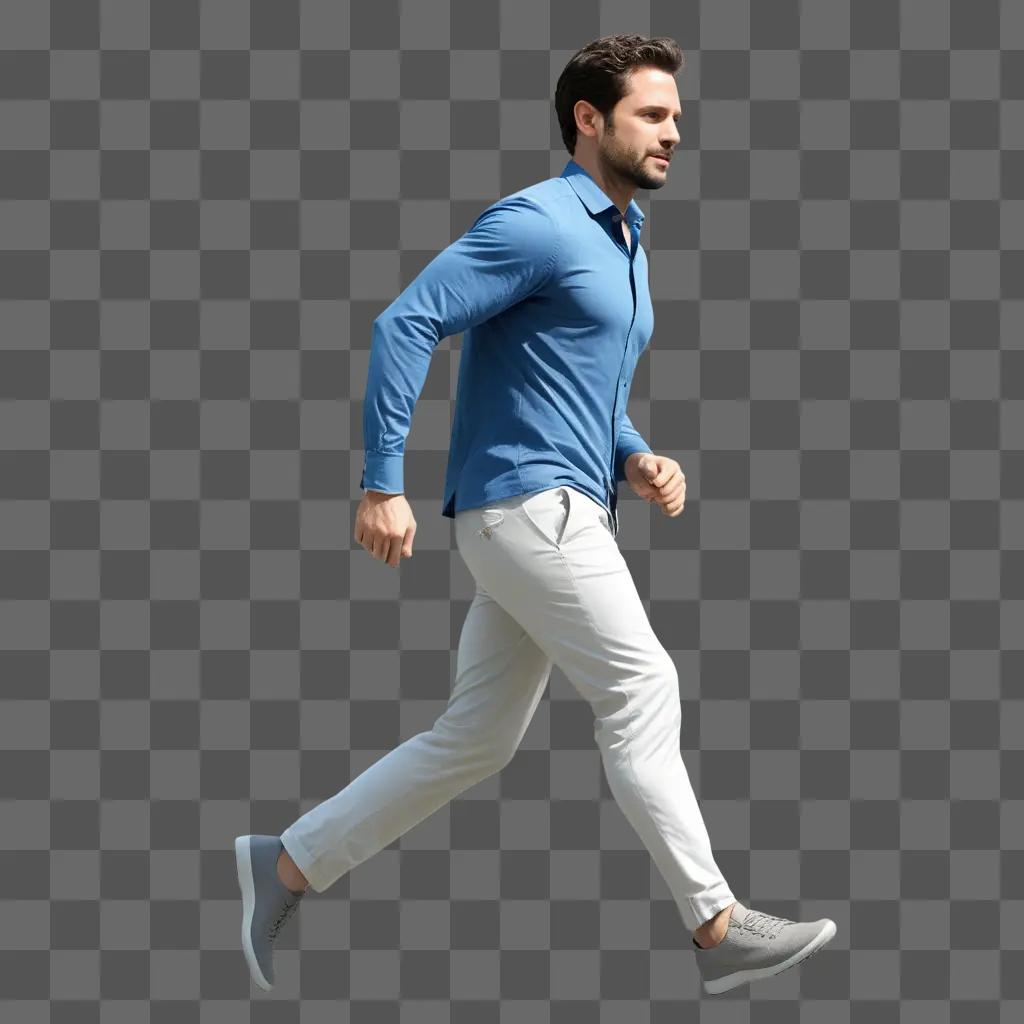 blurry clipart of a man walking