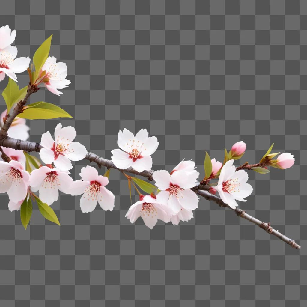 blurry pink and white sakura blossom on a beige background