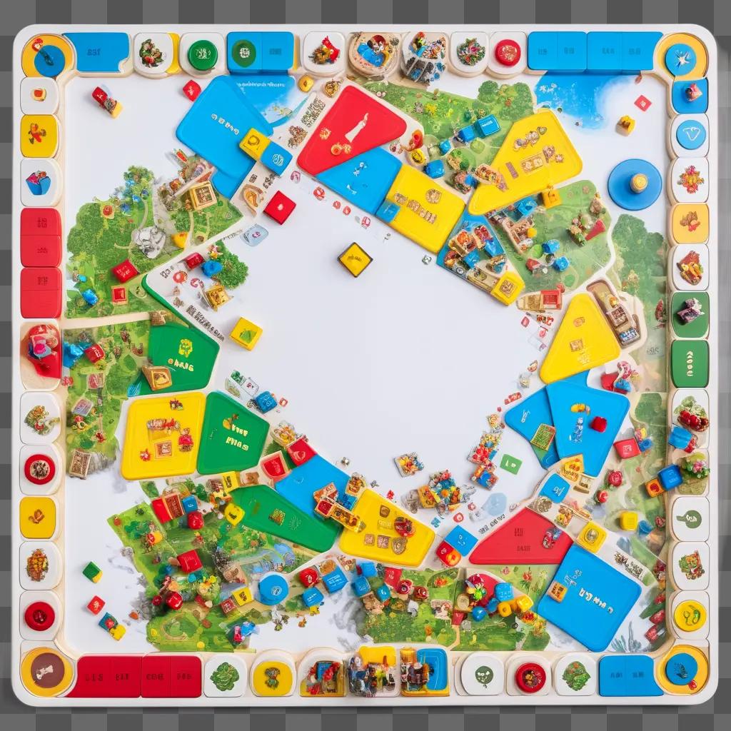 board game with colorful squares and numbers