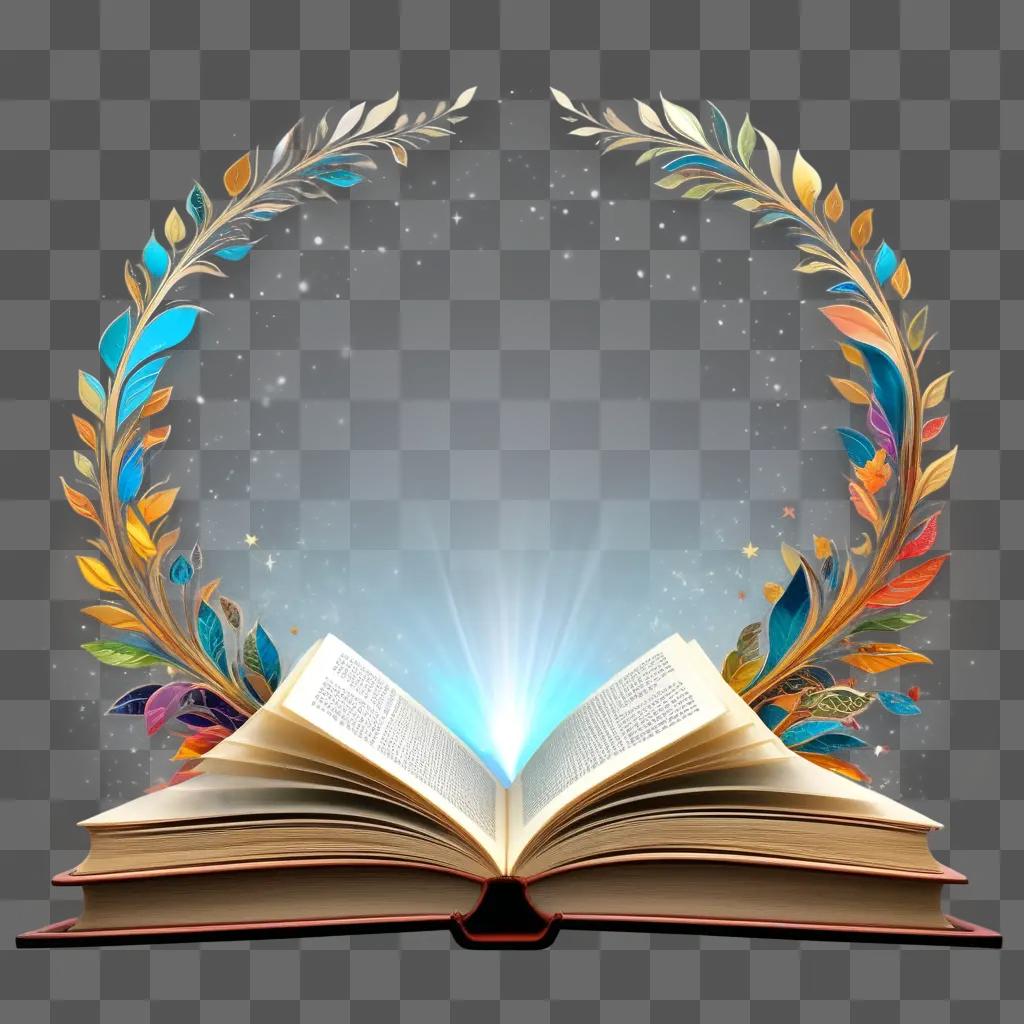 book with colorful leaves and stars on the cover