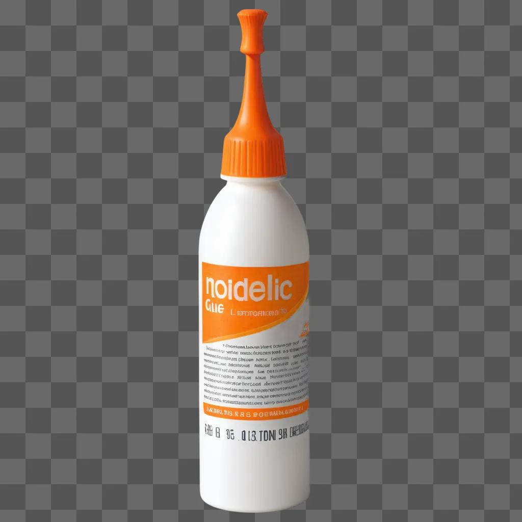 接着剤のボトルにはオレンジ色のトップがあります