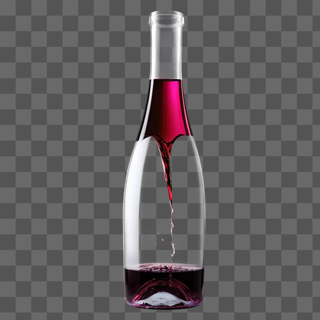 bottle of wine with a transparent liquid