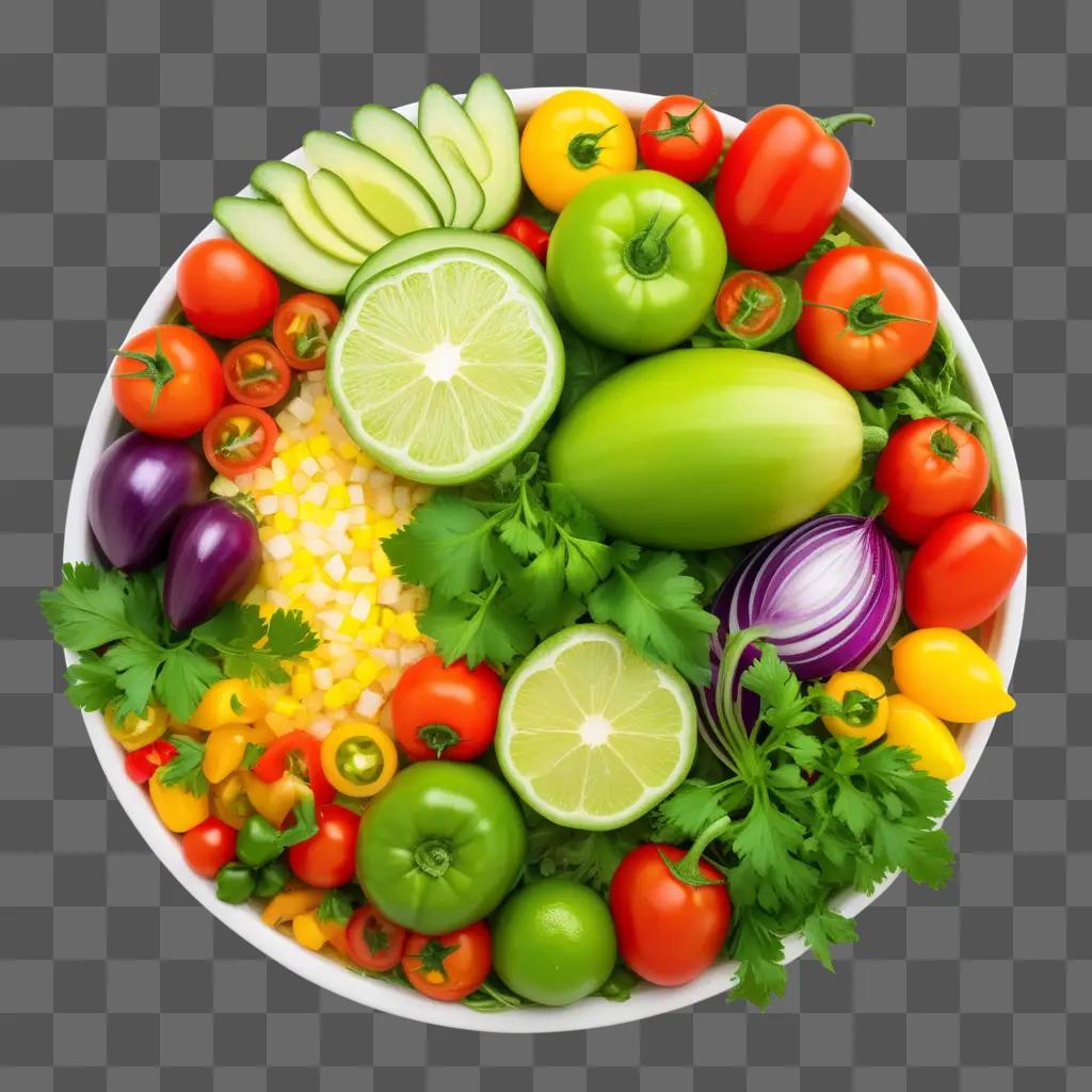 bowl filled with tomatoes, peppers, and other vegetables