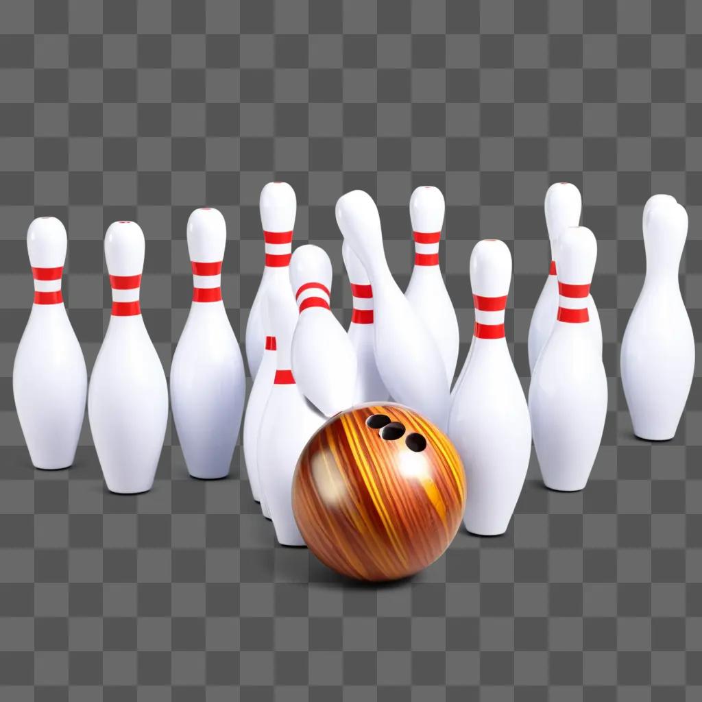 bowling ball in motion, on a beige background