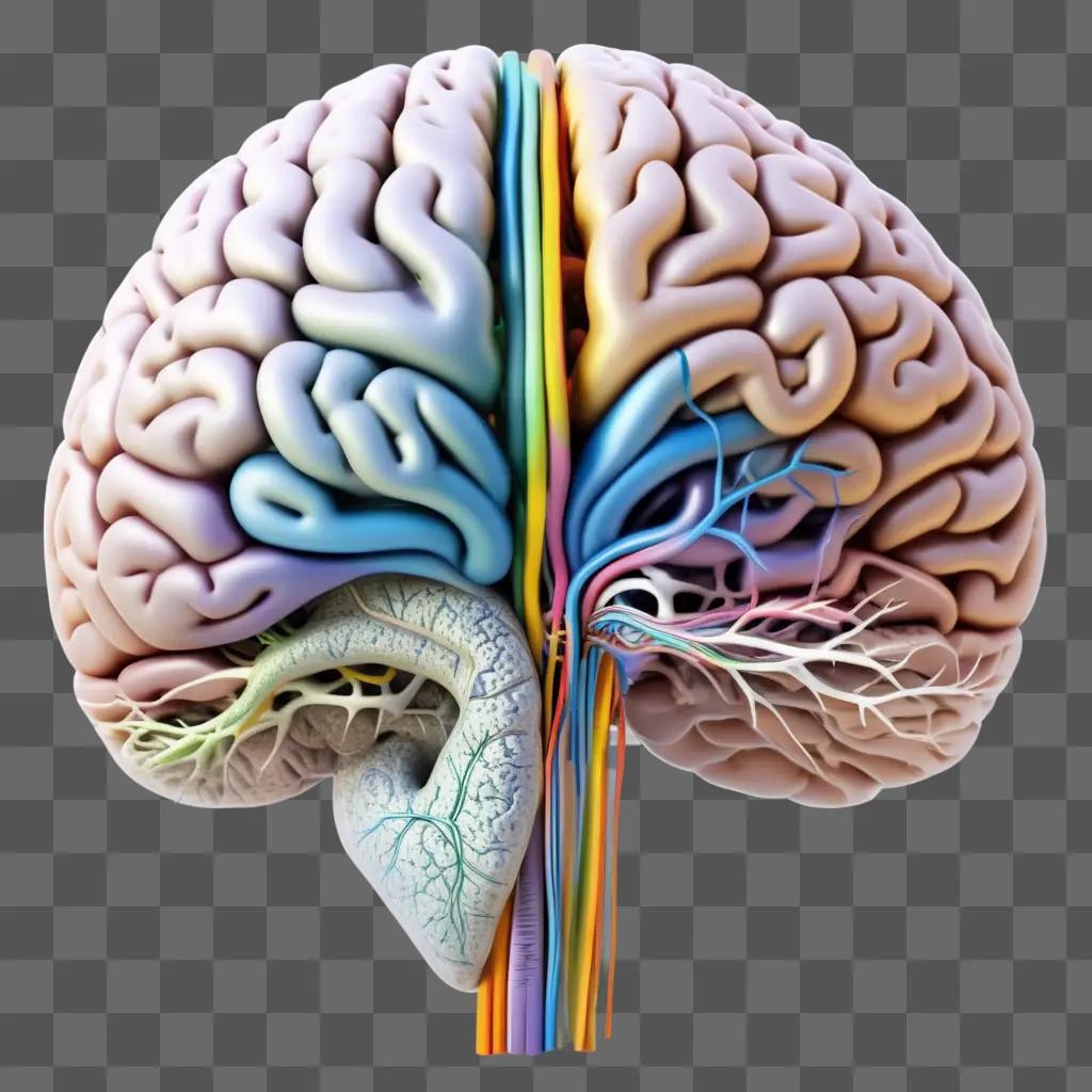 正確な解剖学的特徴を持つ脳の描画
