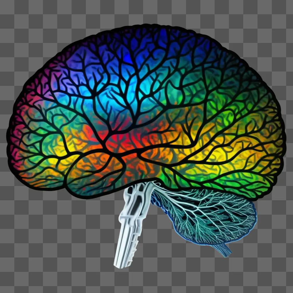 brain is shown in transparent color with different colors