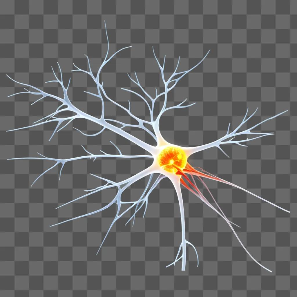 brain neuron is depicted in an X-ray image