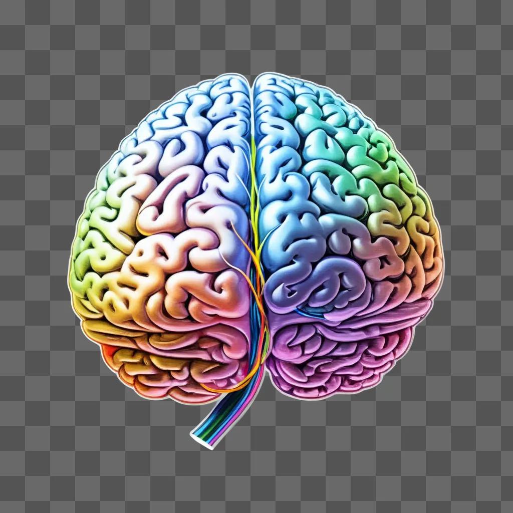 脳のスケッチは明るい色の背景に表示されます