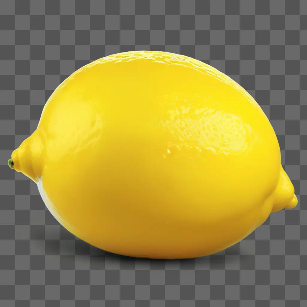 bright yellow lemon is on a yellow background