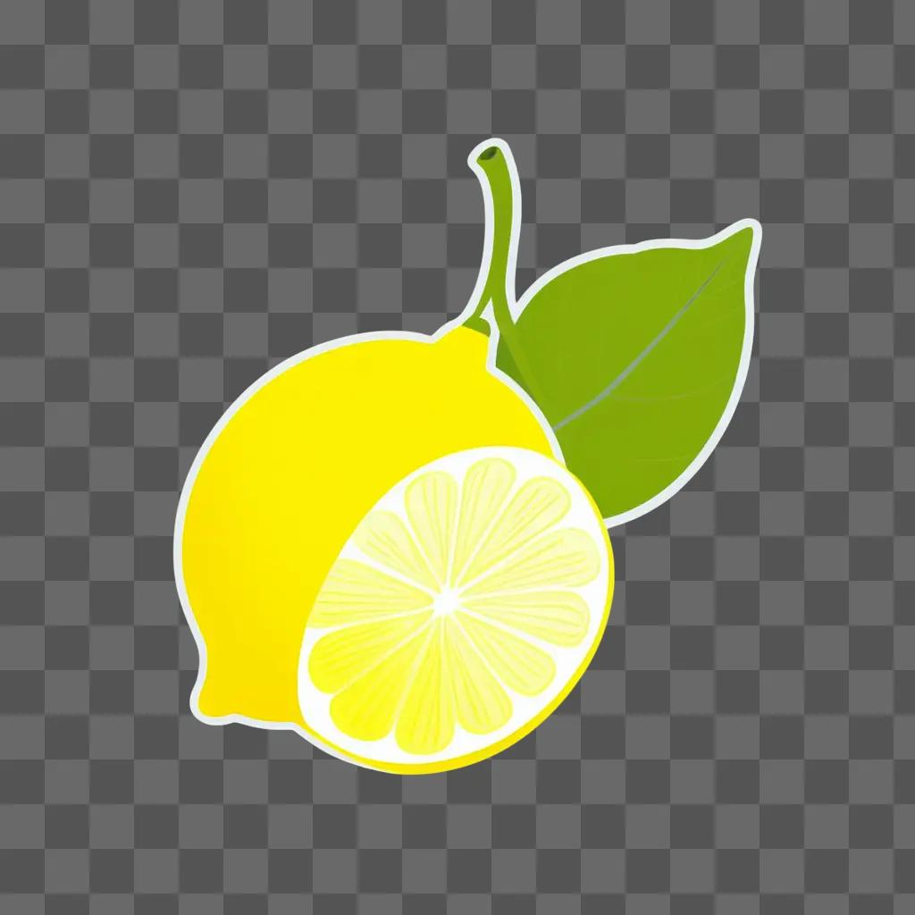 brightly lit lemon drawing for kids