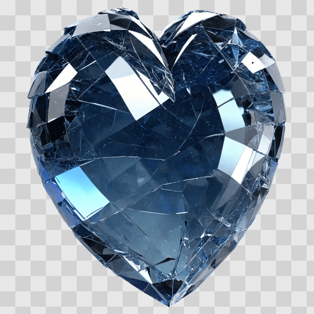 broken heart A heart-shaped diamond with broken edges