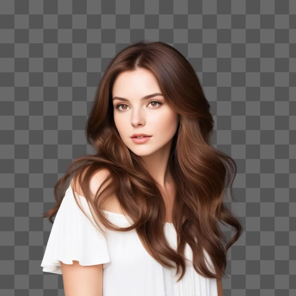 brunette with brown hair poses for a portrait