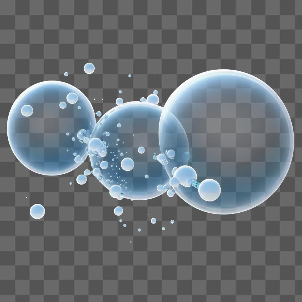 bubble of oxygen surrounded by other bubbles