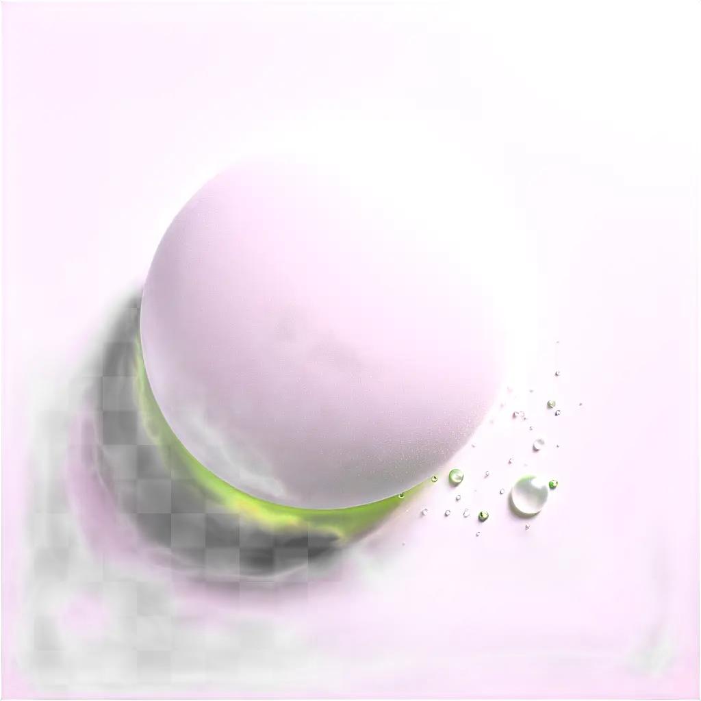 bubble with green foam surrounding it