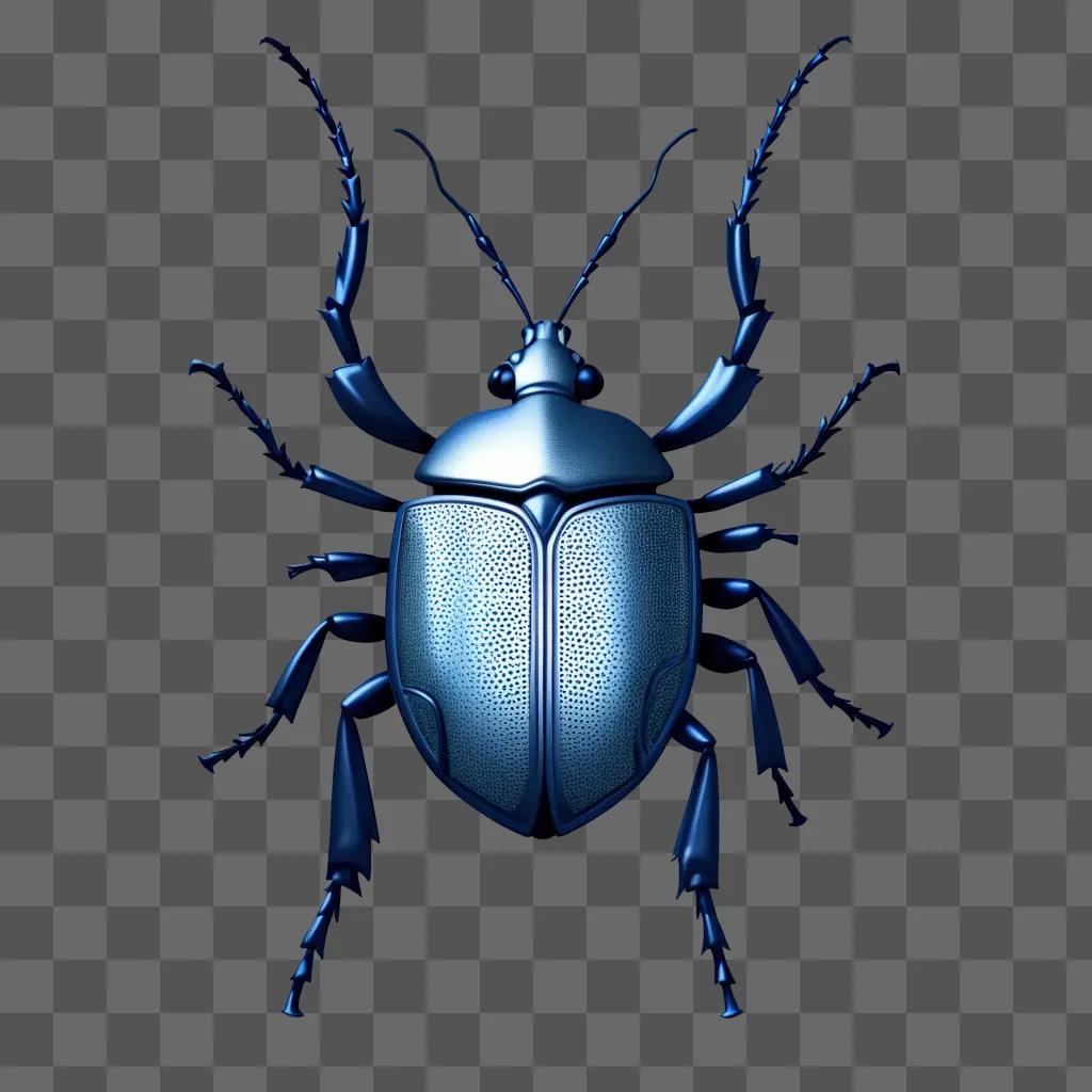 bug is on the dark blue background