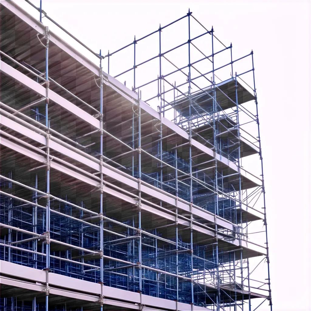 building under construction with scaffolding around it