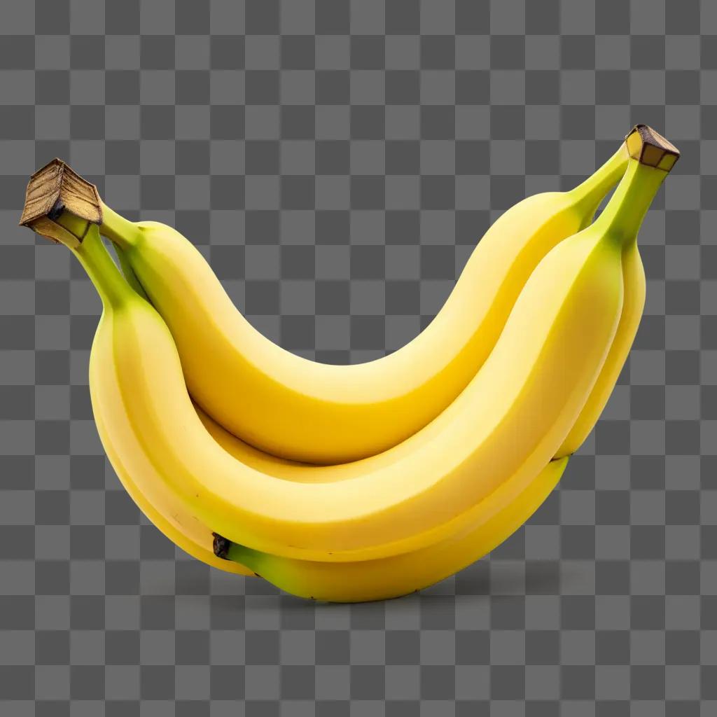 bunch of bananas on a yellow background