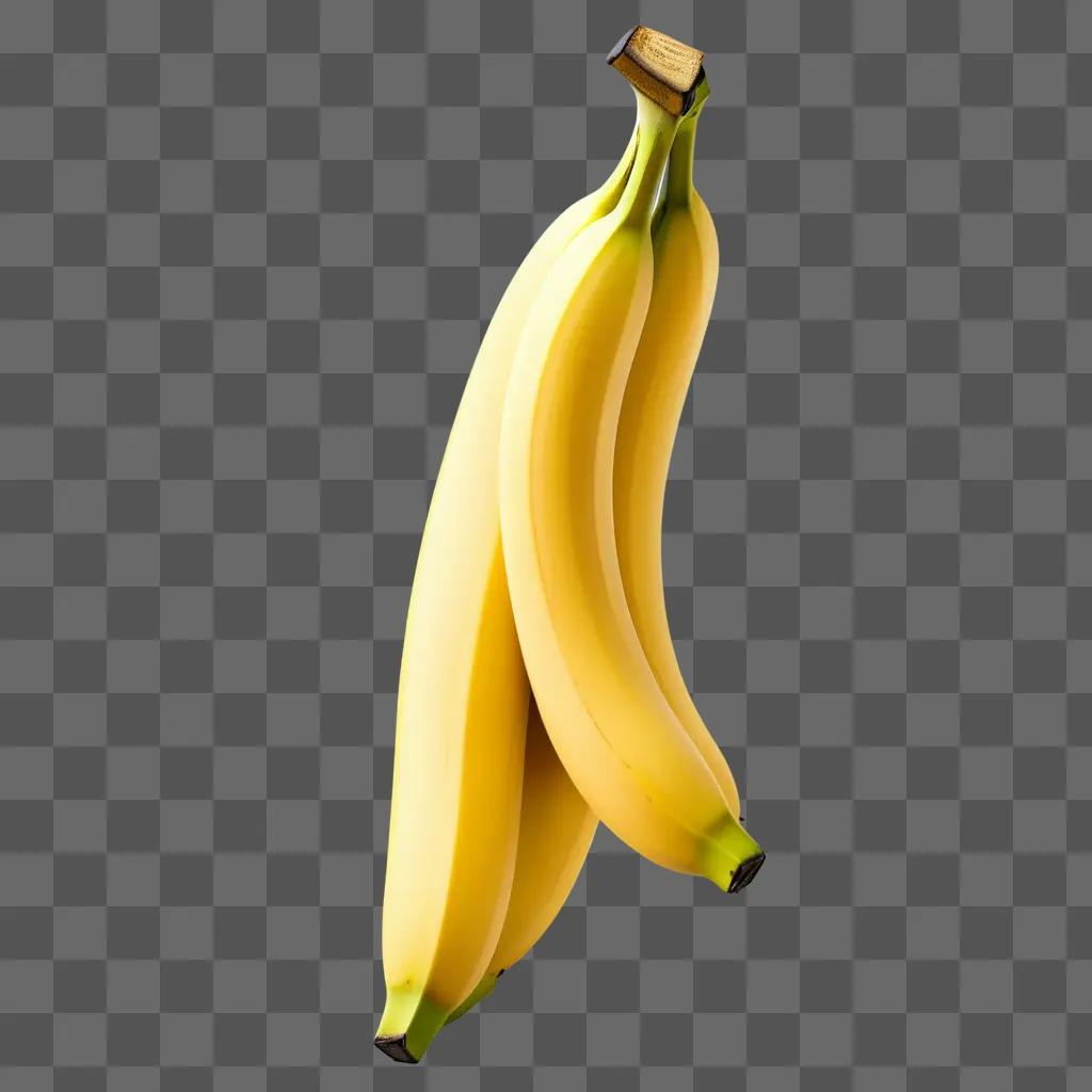 bunch of bananas on a yellow background