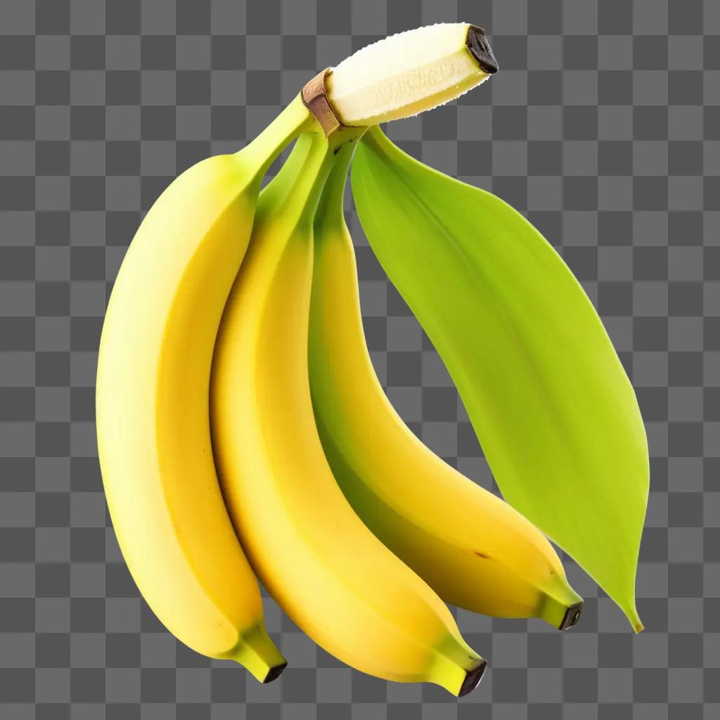 bunch of bananas sitting on a green background