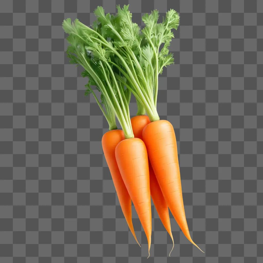 bunch of carrots in a pile on a green background