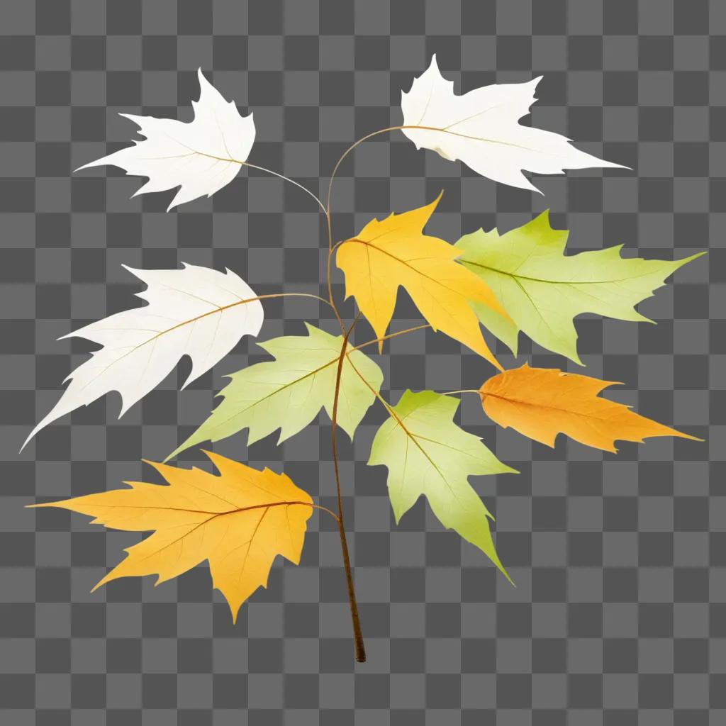 bunch of leaves on a blurry background