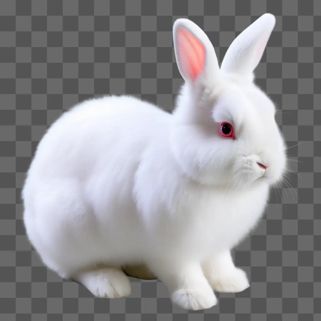 bunny is transparent and white