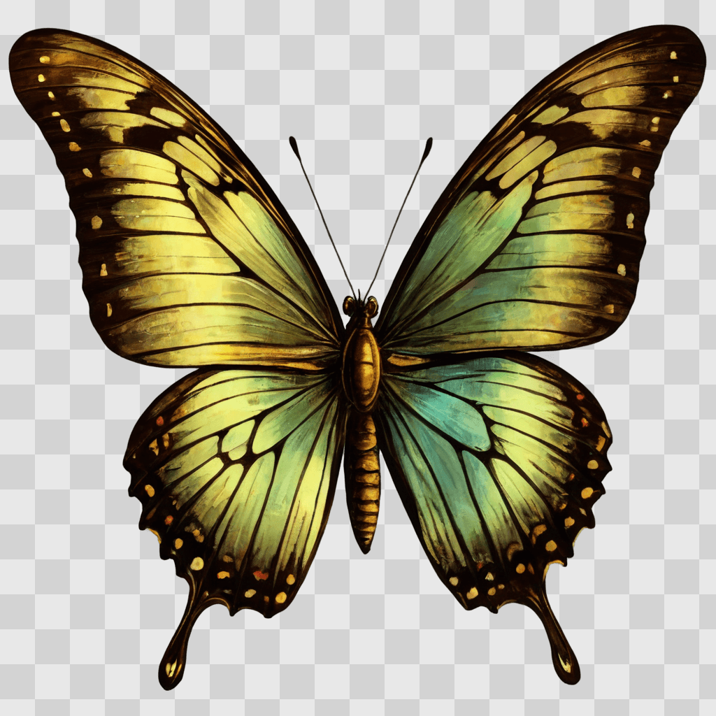 butterfly clip art A butterfly with a dark spot on its wing