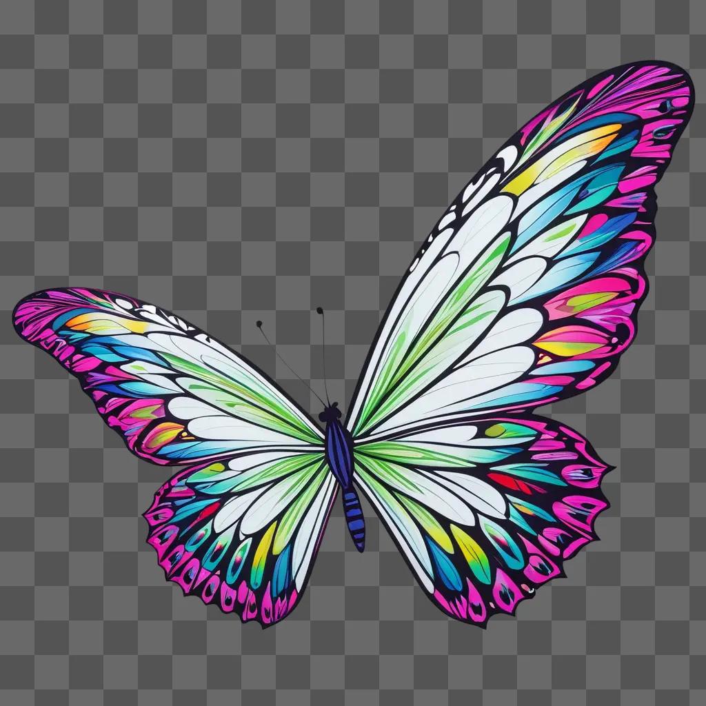 butterfly design against a dark background