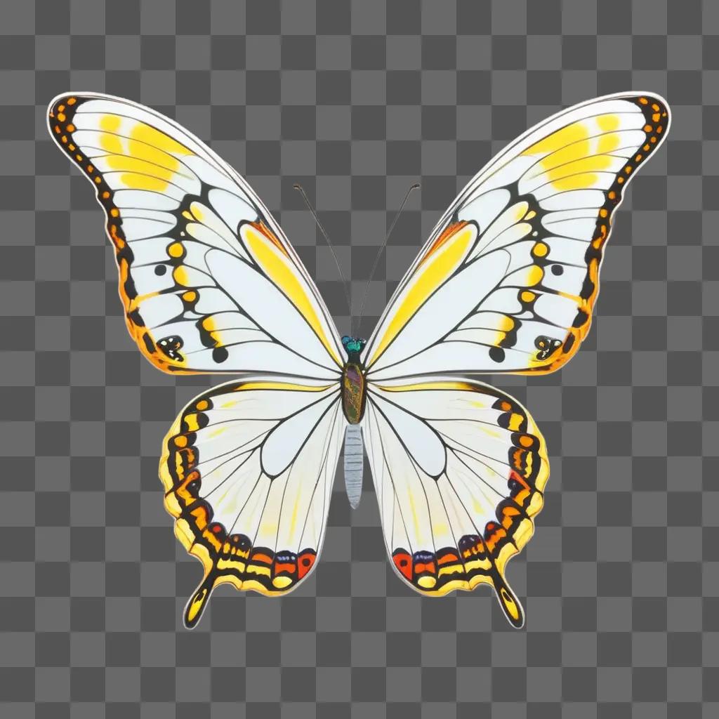 butterfly wing with black and yellow spots