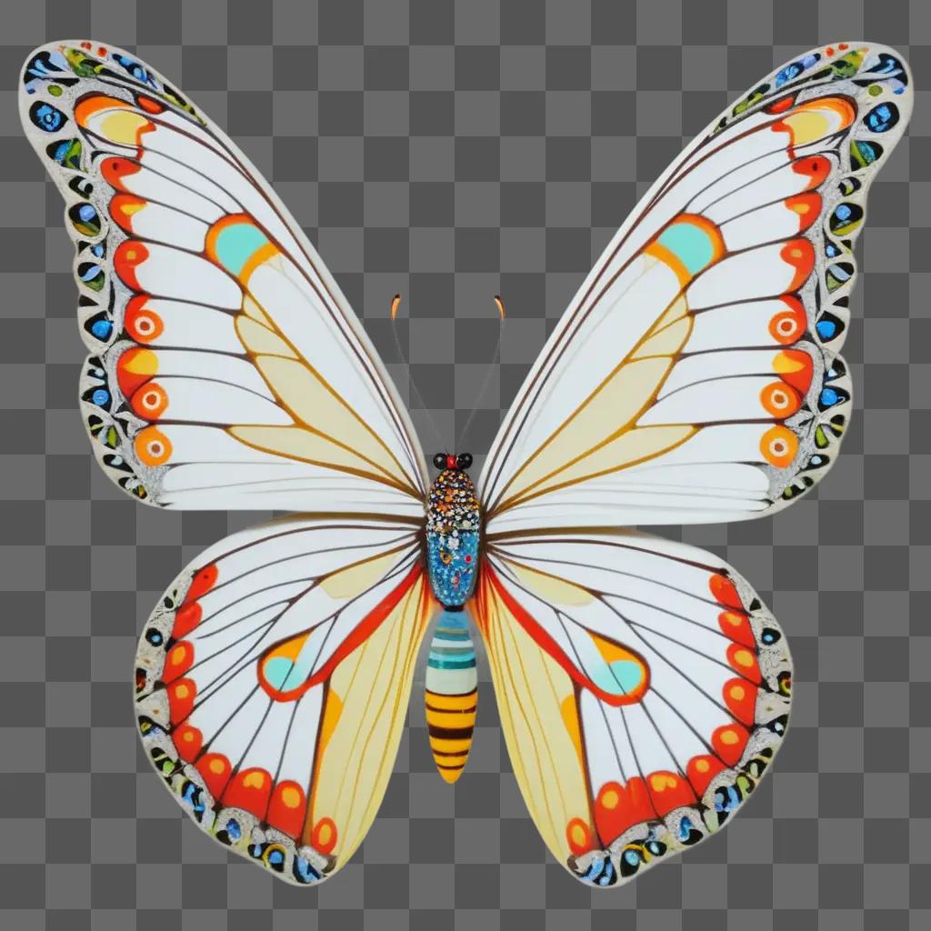 butterfly with intricate butterfly design