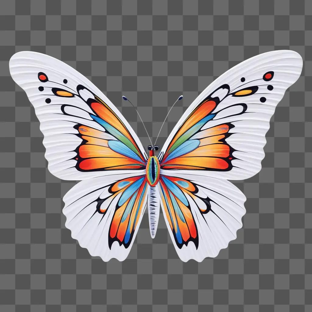 butterfly with vibrant colors in a design