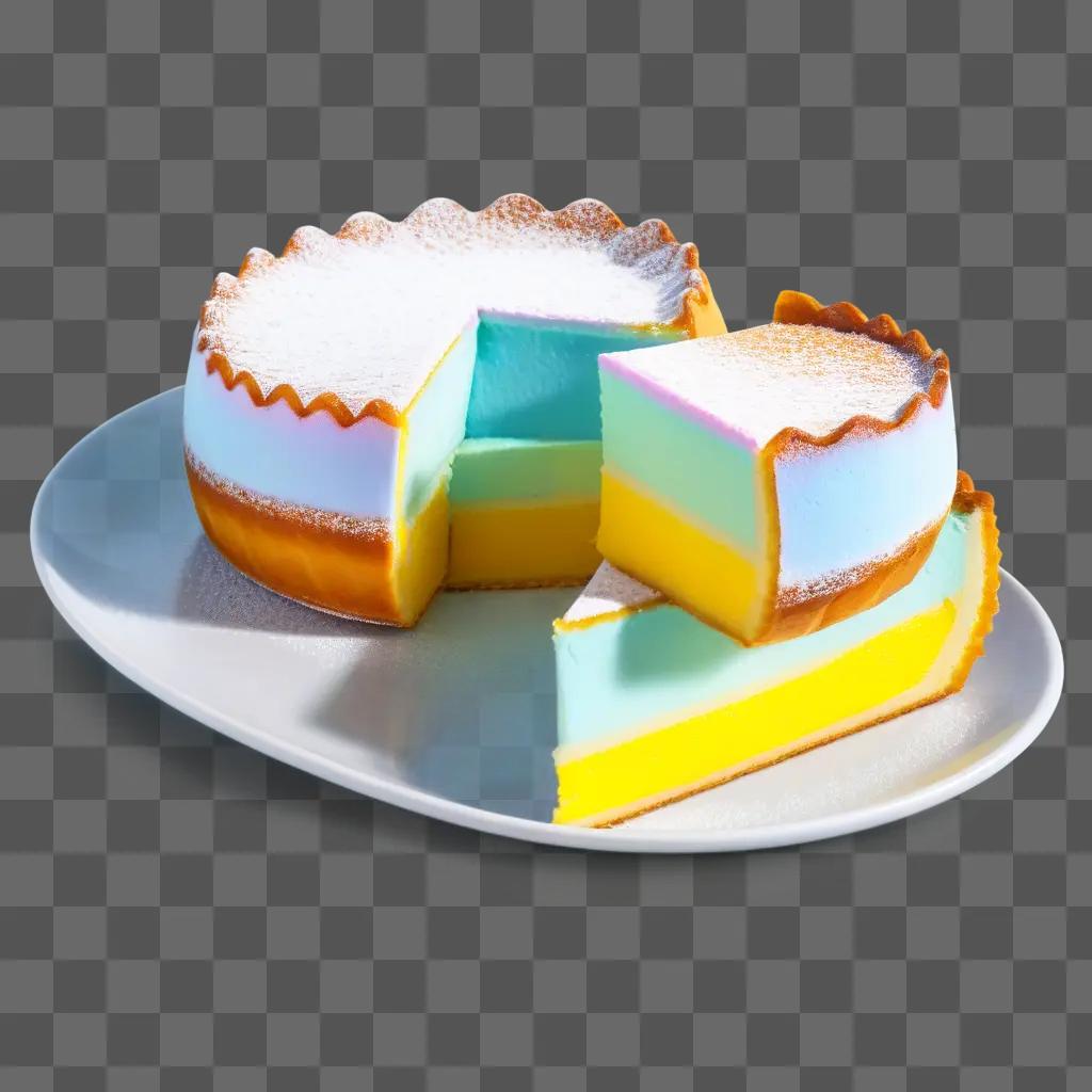cake with pastel zinho on a plate