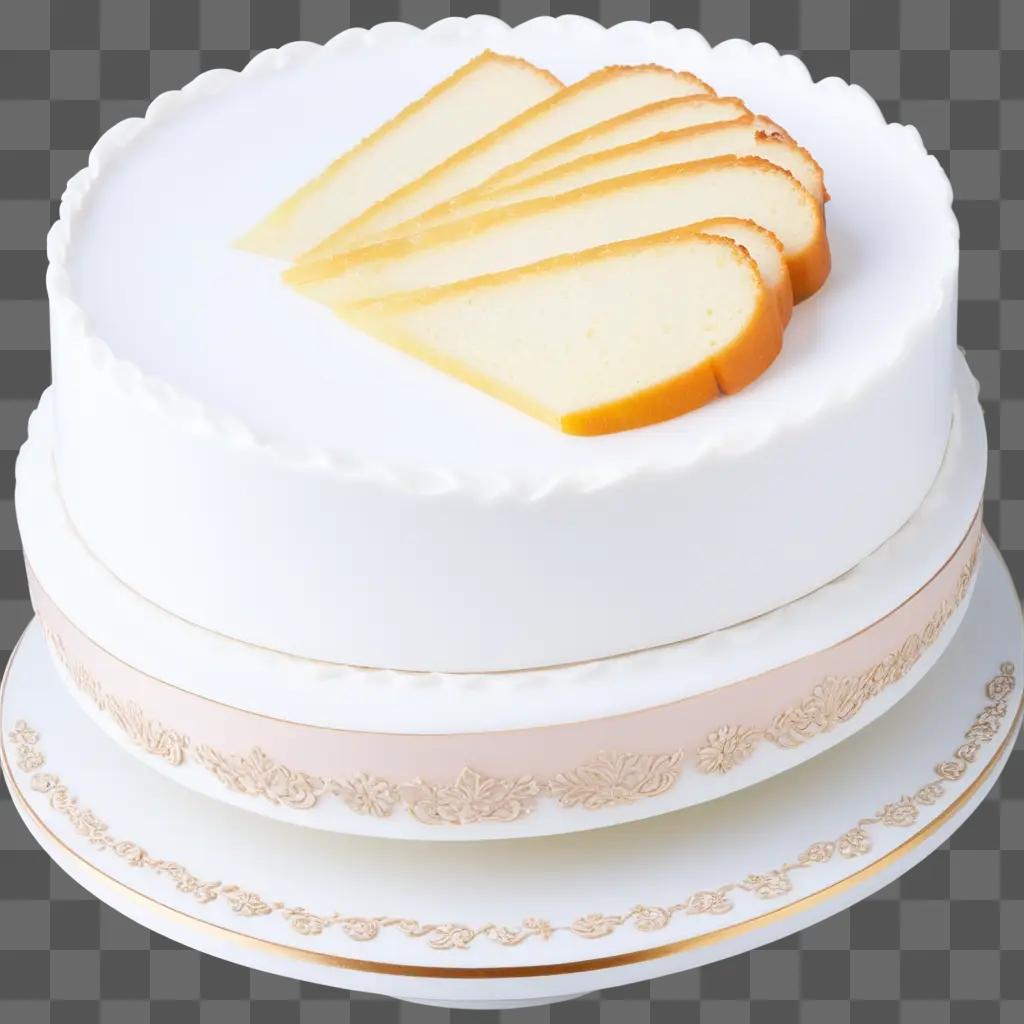 cake with slices of cake on top of it