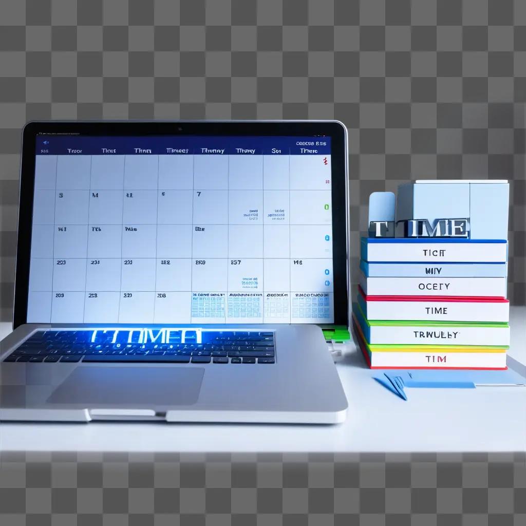 calendar on a desk with a laptop and a book