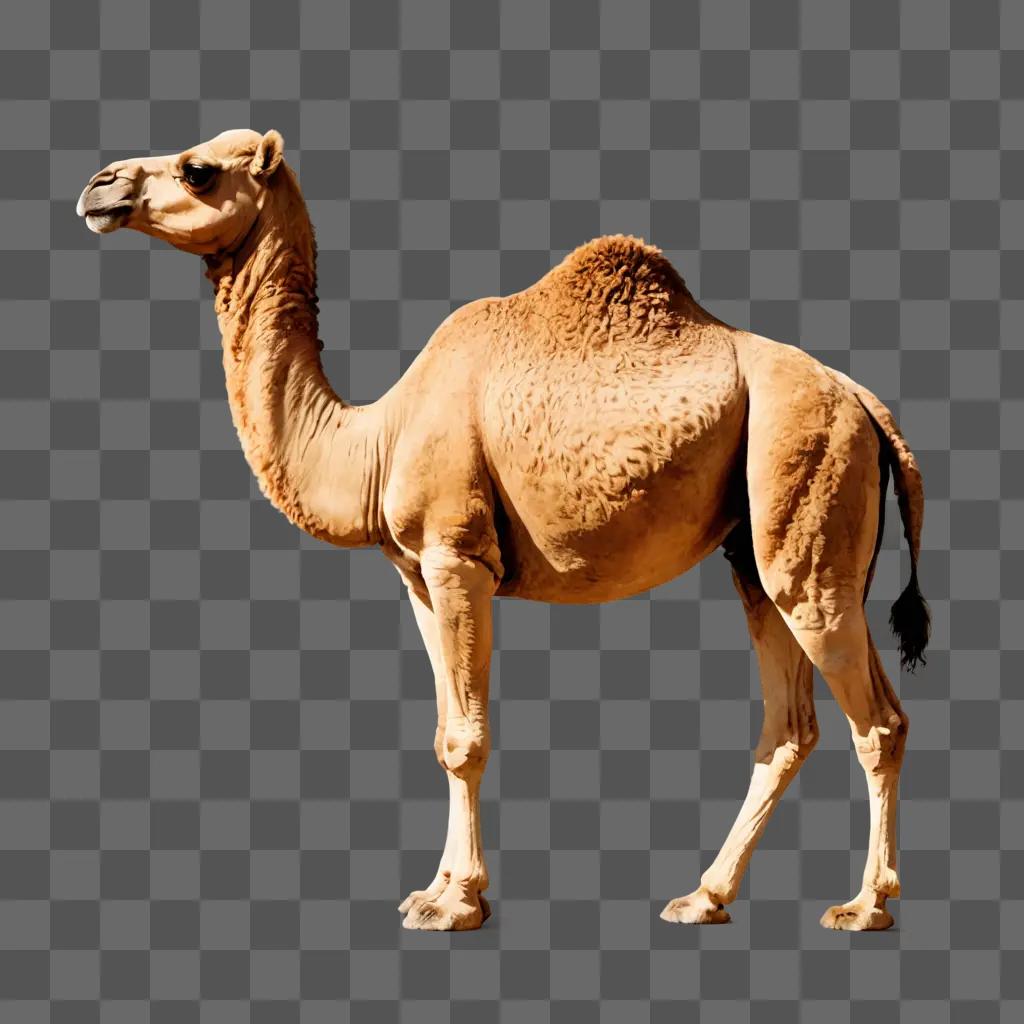 camel clipart A camel is standing in the middle of the photo