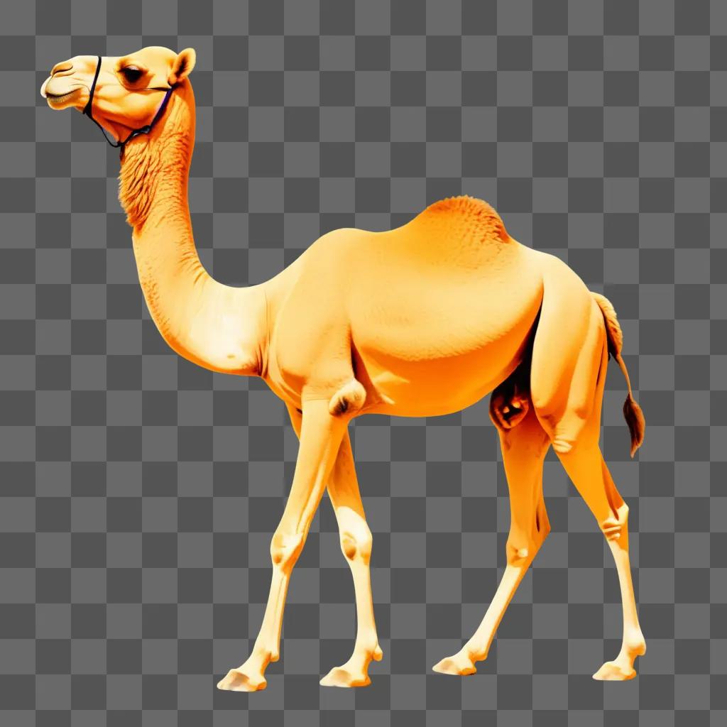 camel drawing in vivid color