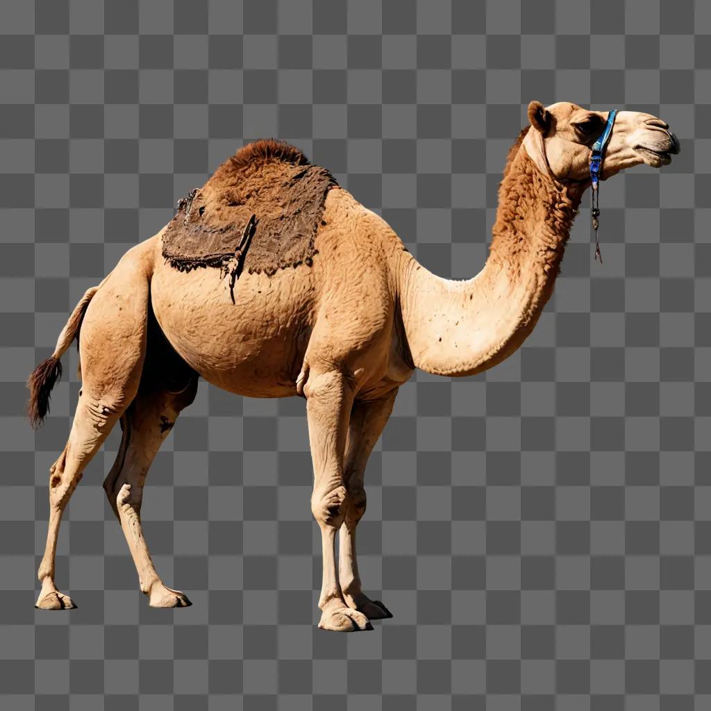 camel drawing realistic A camel standing on a beige background