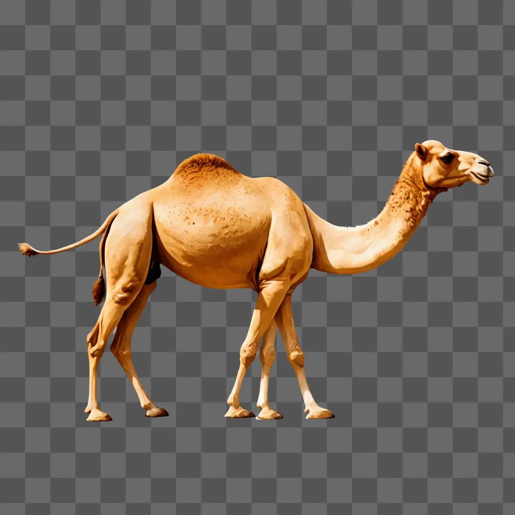 camel emoji A camel stands in an artistic image